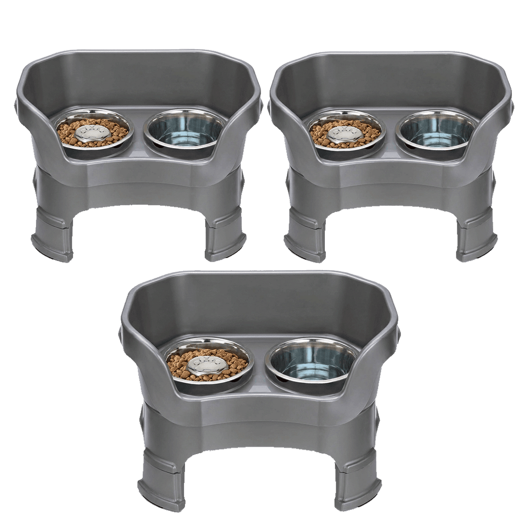 3x Elevated Mess-Proof Adjustable Dog Feeder