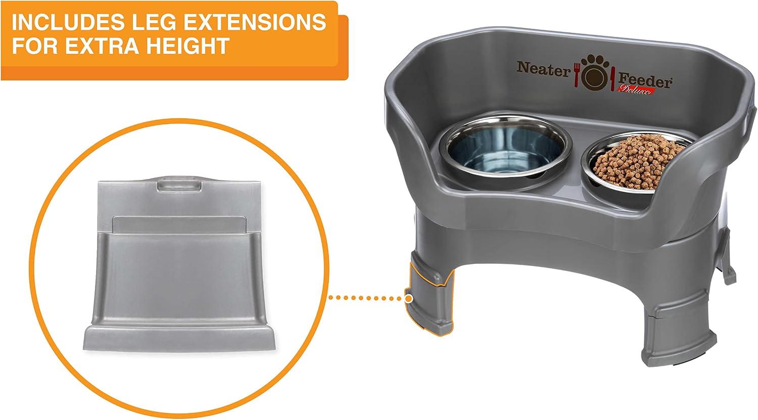**Elevated Mess-Proof Adjustable Dog Feeder**