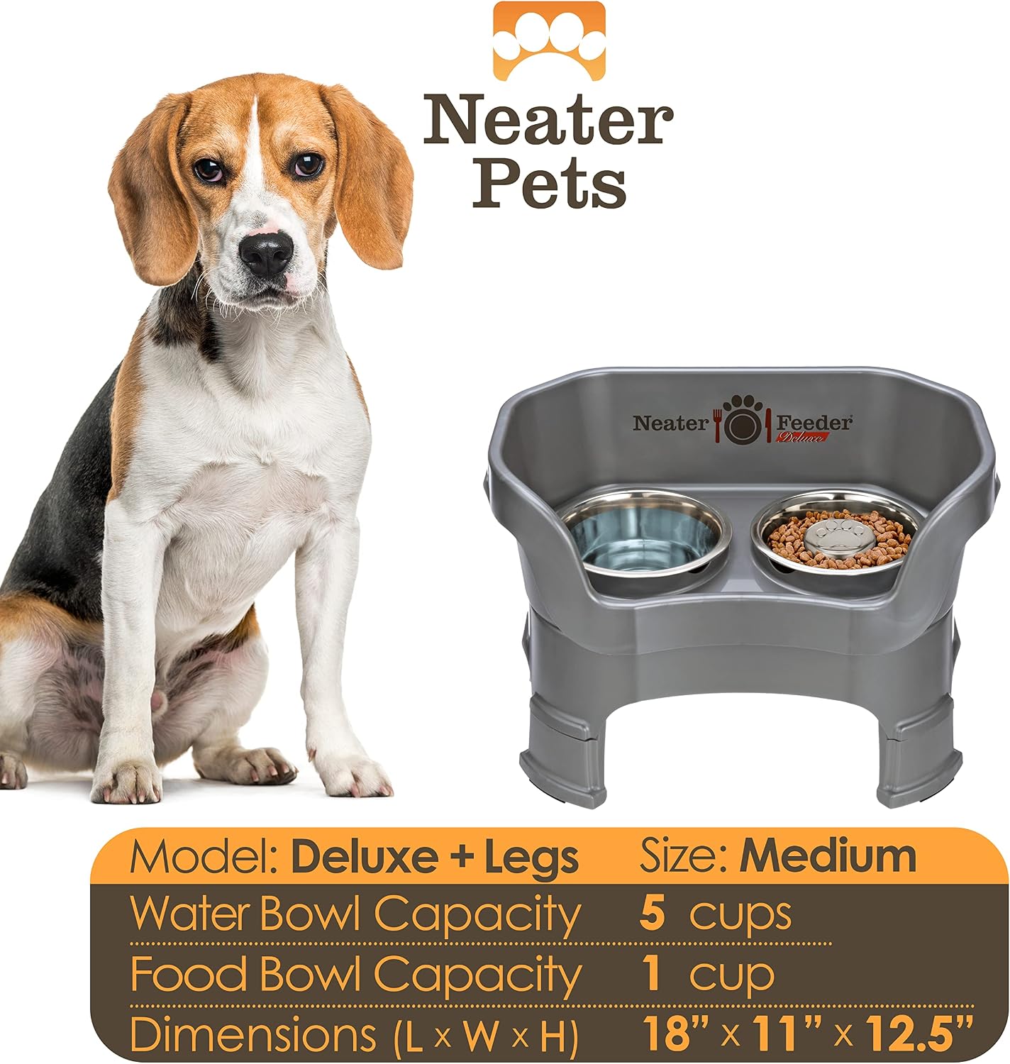 **Elevated Mess-Proof Adjustable Dog Feeder**