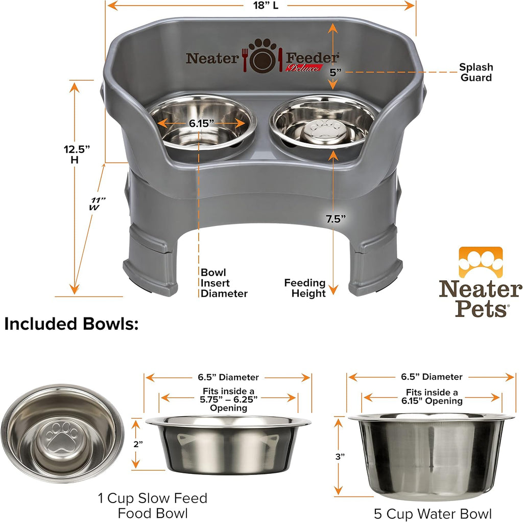 **Elevated Mess-Proof Adjustable Dog Feeder**