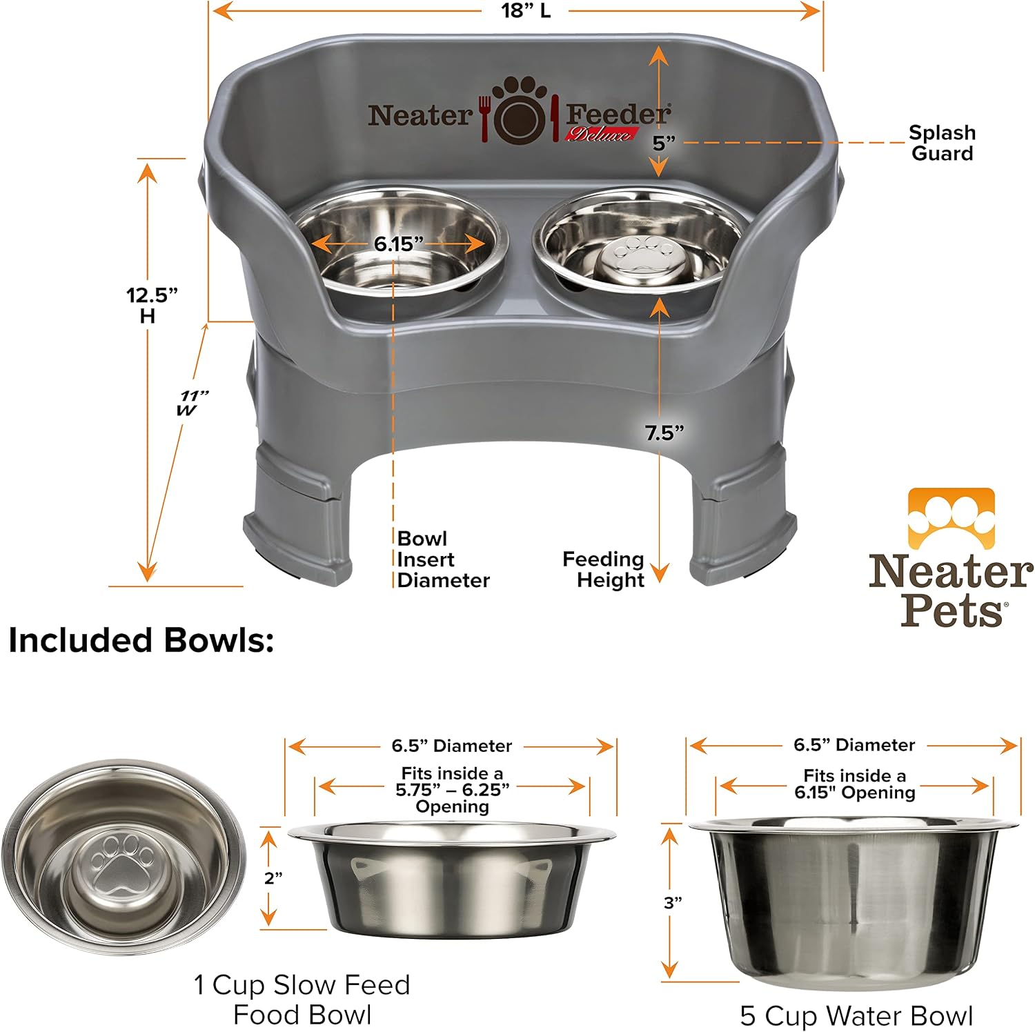 **Elevated Mess-Proof Adjustable Dog Feeder**