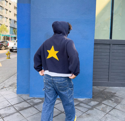 Knitted star hoodie