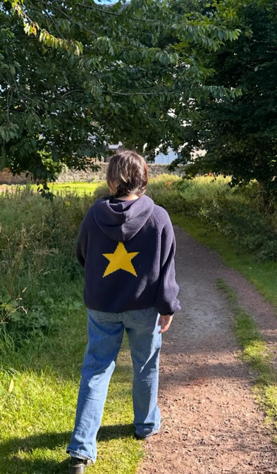 Knitted star hoodie