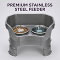 2x Elevated Mess-Proof Adjustable Dog Feeder